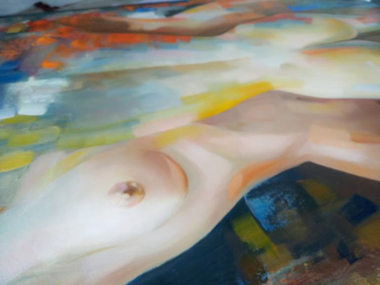 Original Modern Nude Painting by Albu Olesya