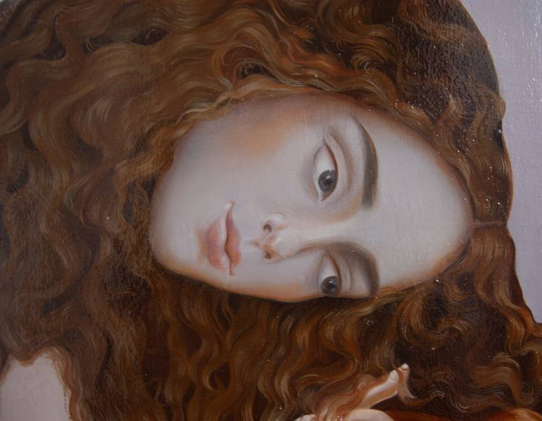 Original Realism Women Painting by Albu Olesya