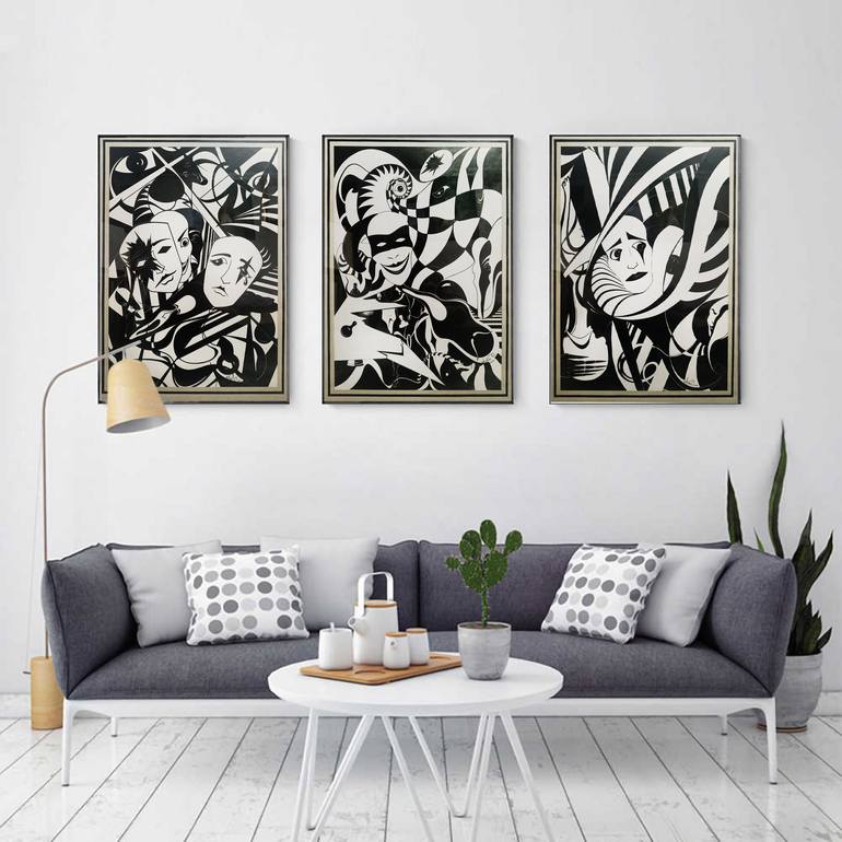 Original Abstract Expressionism Abstract Drawing by Olesea Albu