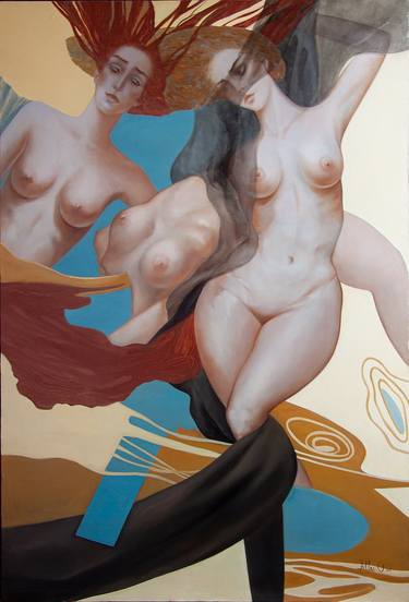 Original Figurative Nude Paintings by Albu Olesya