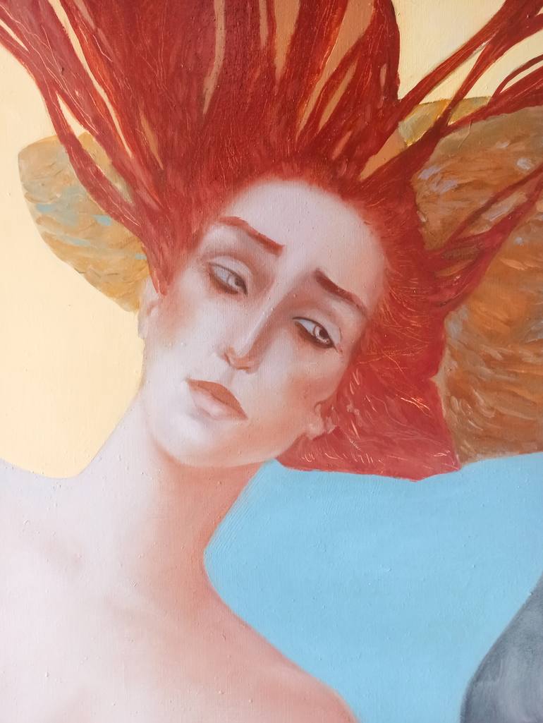 Original Conceptual Nude Painting by Olesea Albu