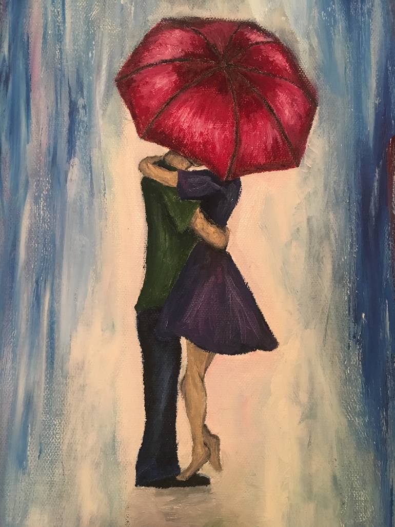 Original Expressionism Love Painting by Rebekah Molander