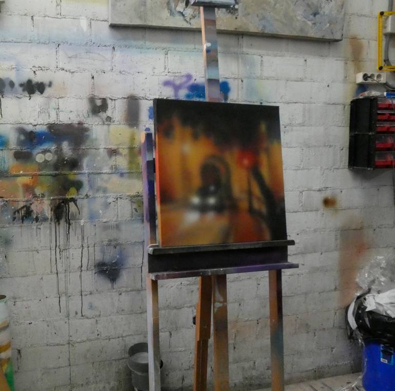 Original Figurative Transportation Painting by J A Saiz Manrique