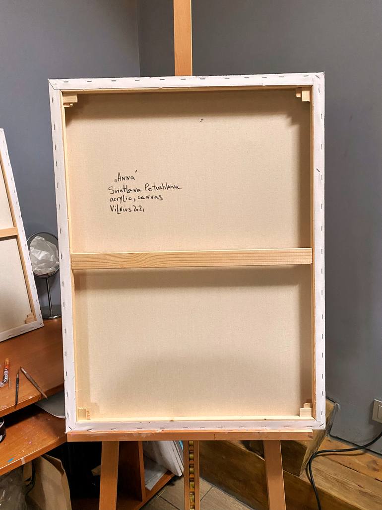 Original Minimalism Nude Painting by Sviatlana Petushkova