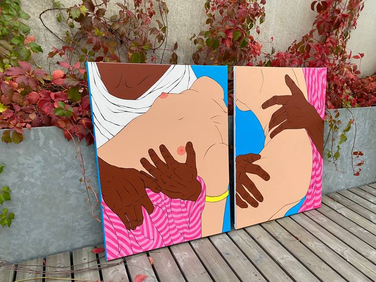 Original Figurative Love Painting by Sviatlana Petushkova