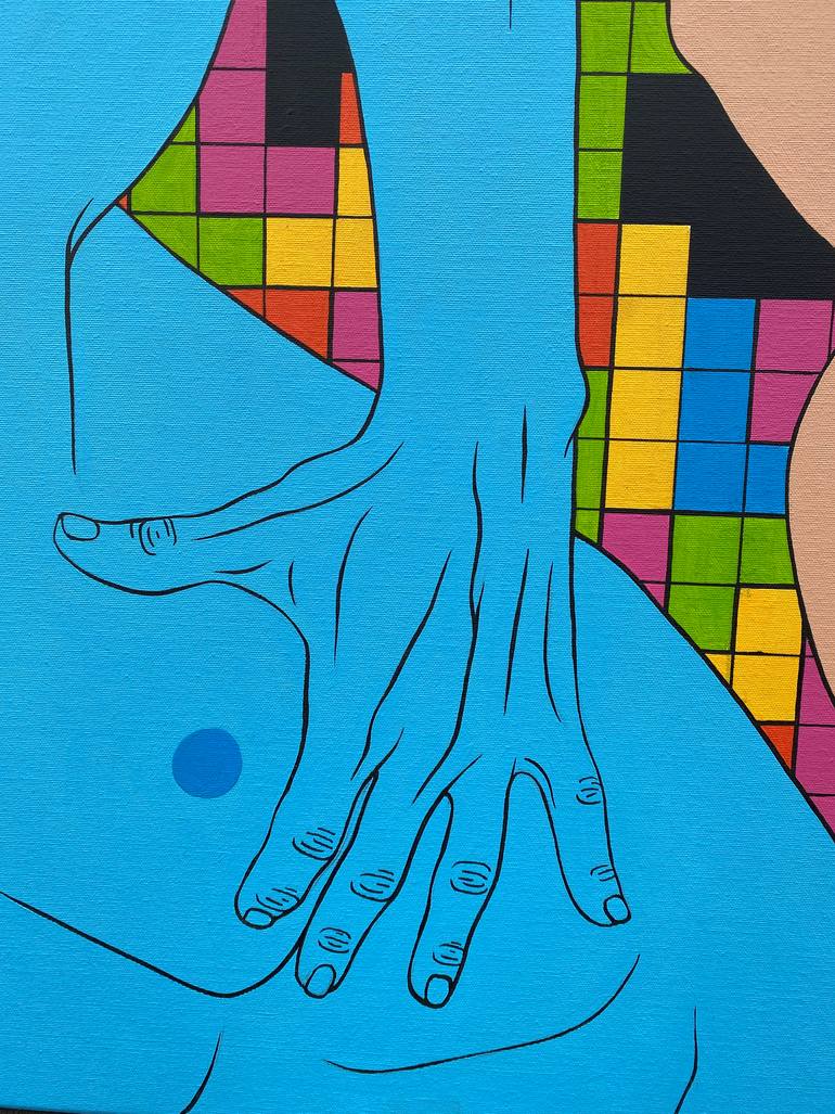Original Pop Art Men Painting by Sviatlana Petushkova