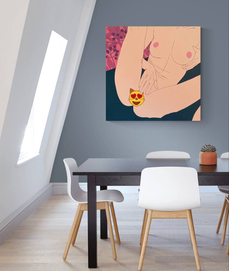 Original Conceptual Erotic Painting by Sviatlana Petushkova