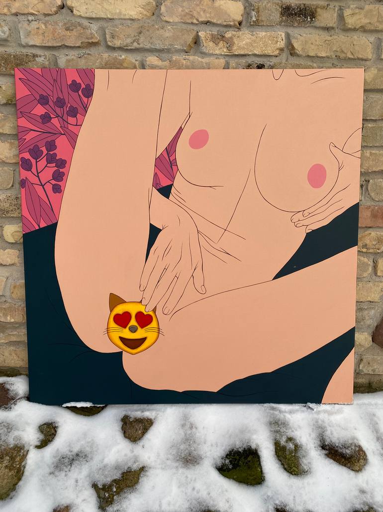 Original Conceptual Erotic Painting by Sviatlana Petushkova