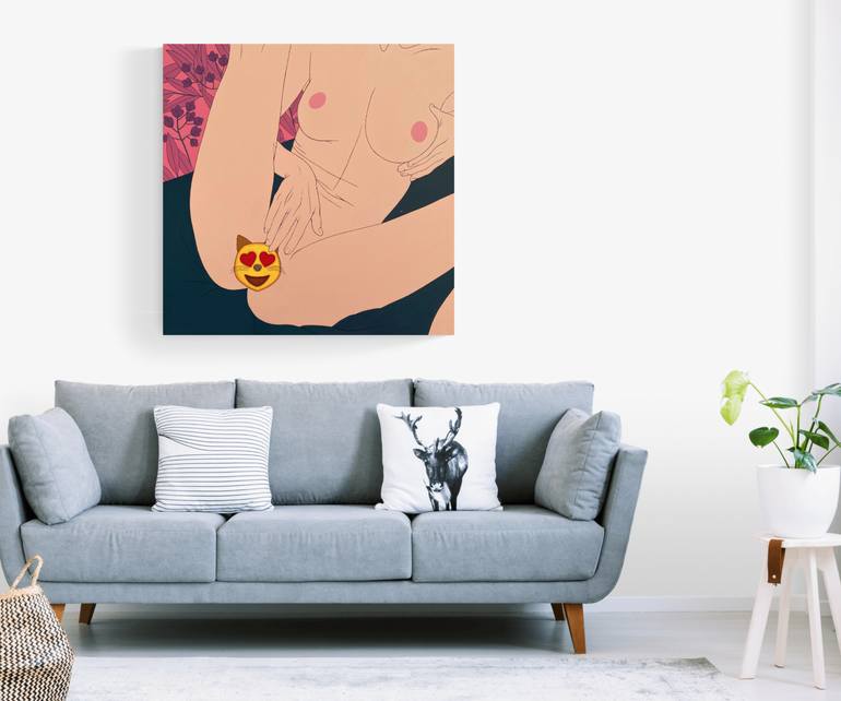 Original Conceptual Erotic Painting by Sviatlana Petushkova