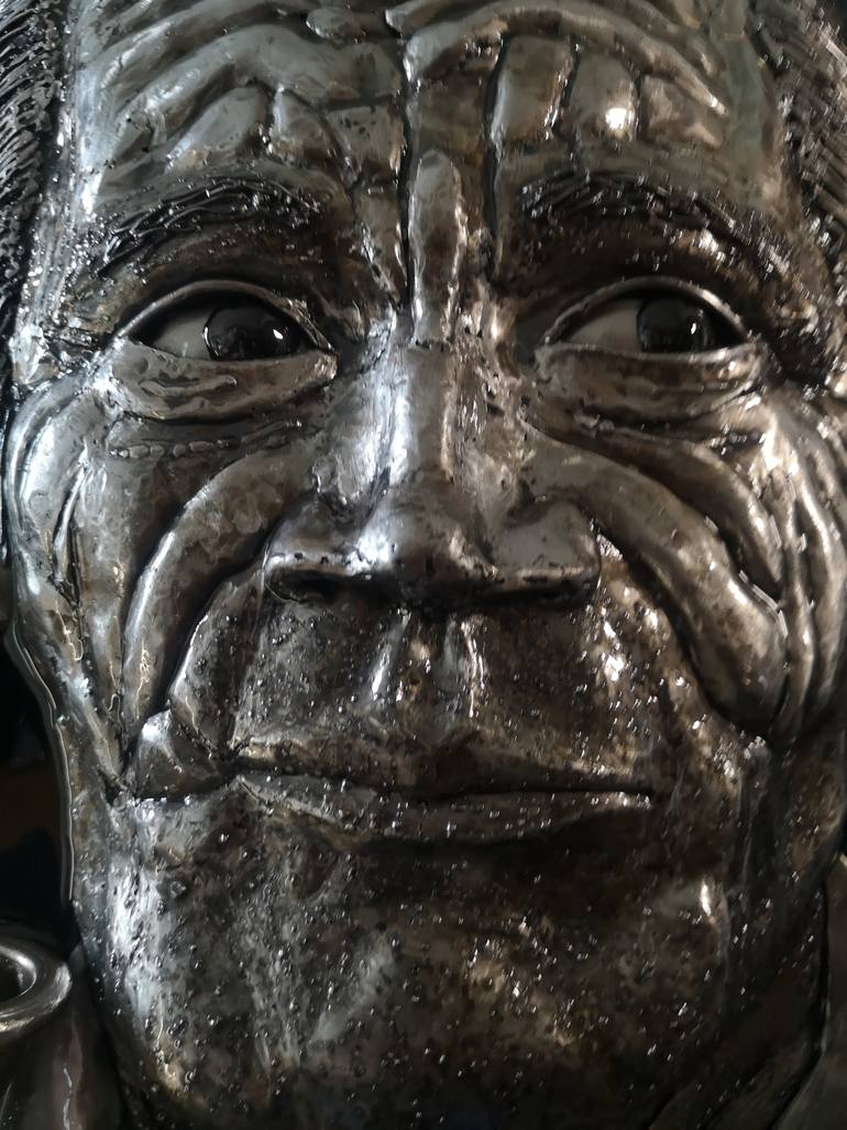 Original Art Deco Men Sculpture by Yevhenii Zaborovskyі