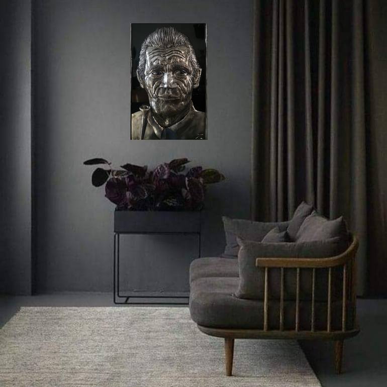 Original Art Deco Men Sculpture by Yevhenii Zaborovskyі