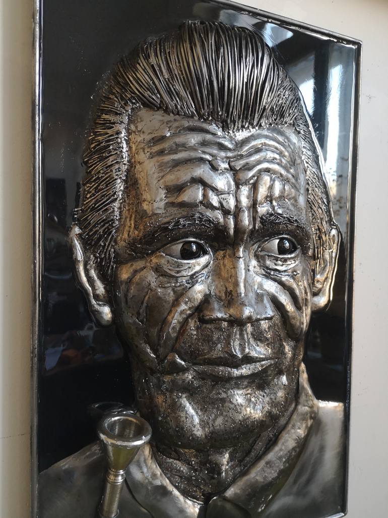 Original Art Deco Men Sculpture by Yevhenii Zaborovskyі