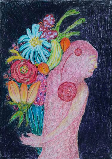 Print of Figurative Floral Drawings by Danielle Spoelman