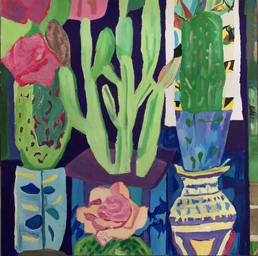 Original Pop Art Floral Paintings by Szabo Eszter