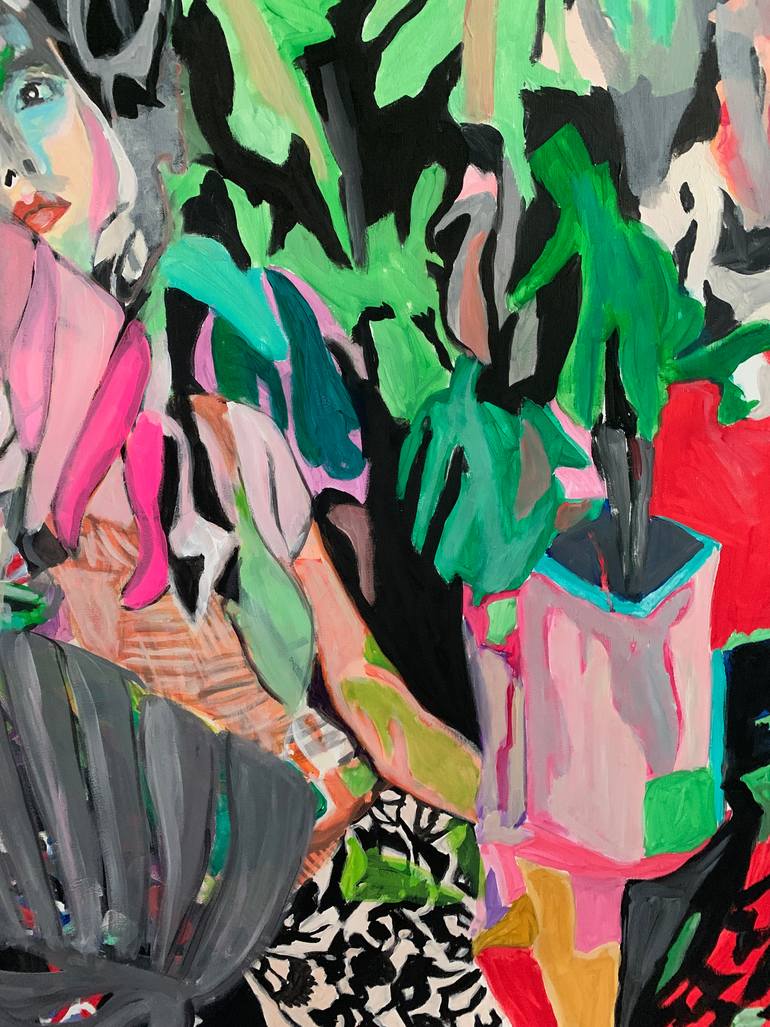 Original Folk Women Painting by Szabo Eszter