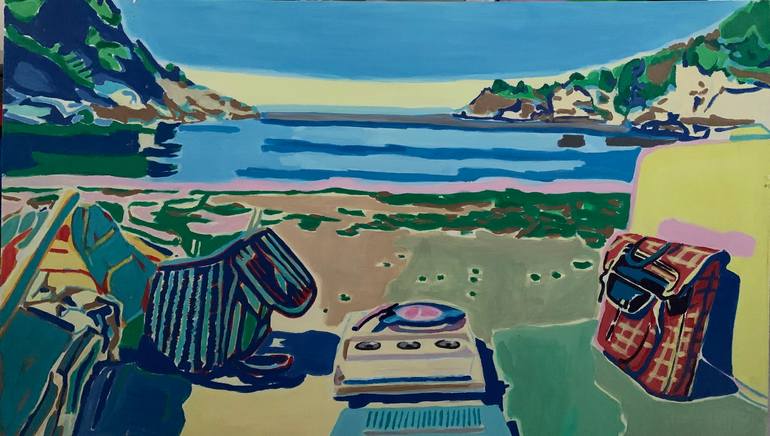 The beach Painting by Szabo Eszter | Saatchi Art