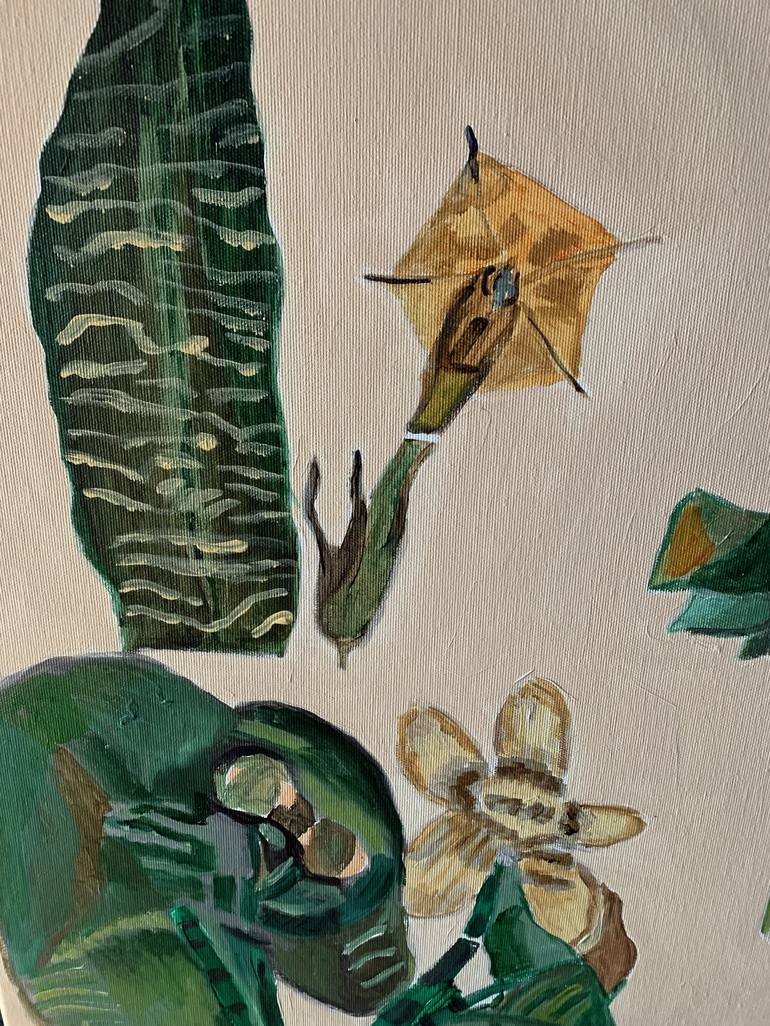 Original Art Deco Botanic Painting by Szabo Eszter