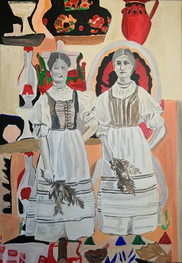 Original People Painting by Szabo Eszter