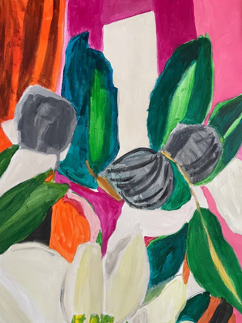 White blooms Painting by Szabo Eszter | Saatchi Art