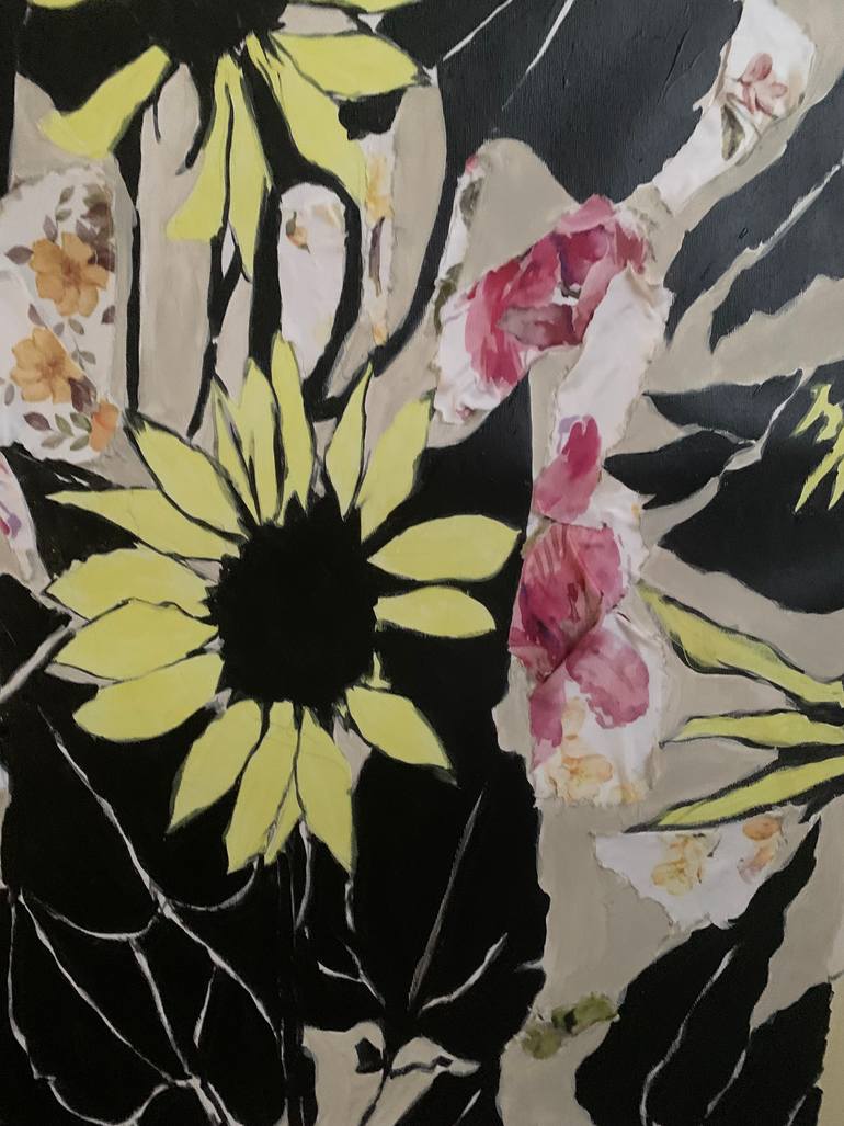 Original Abstract Botanic Painting by Szabo Eszter