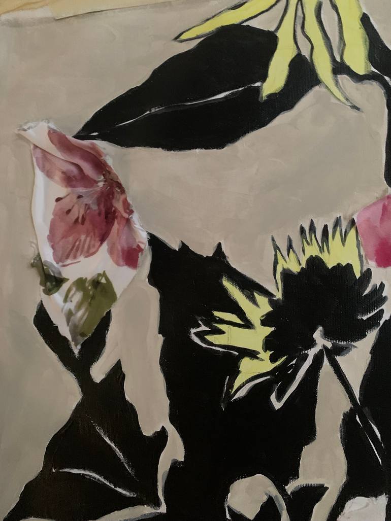 Original Abstract Botanic Painting by Szabo Eszter