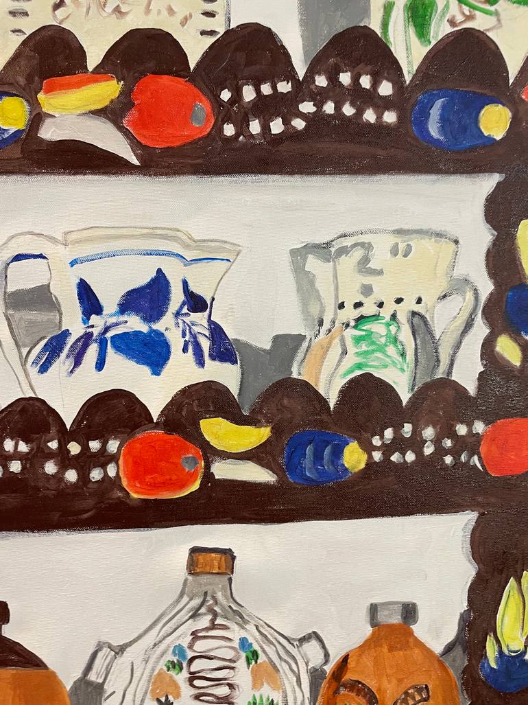 Original Folk Rural Life Painting by Szabo Eszter