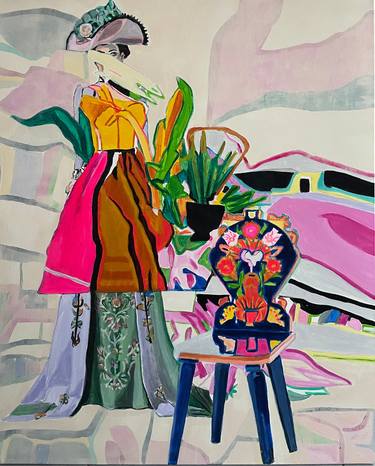 Original Abstract Women Paintings by Szabo Eszter