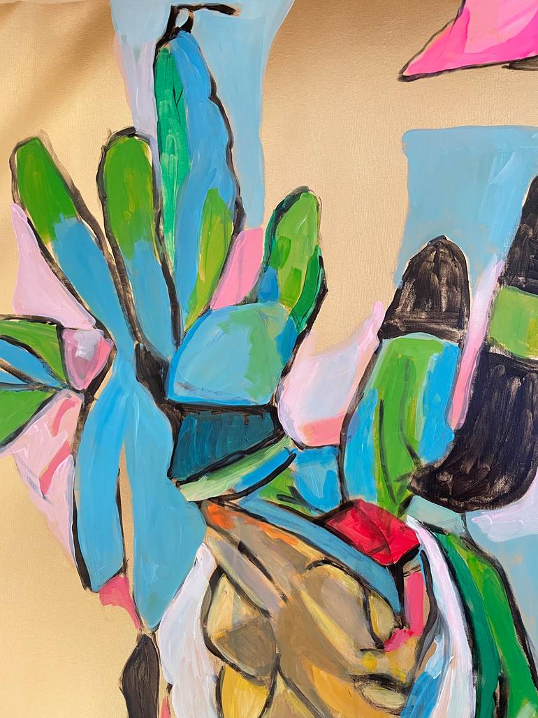 Original Abstract Women Painting by Szabo Eszter