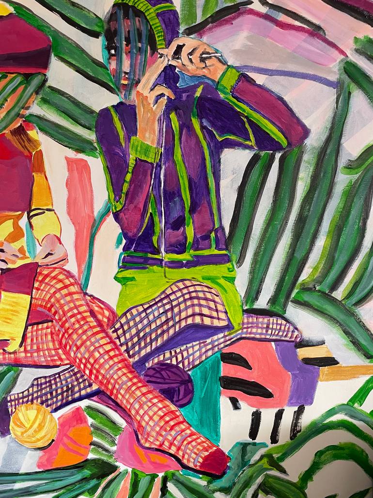 Original Abstract Women Painting by Szabo Eszter