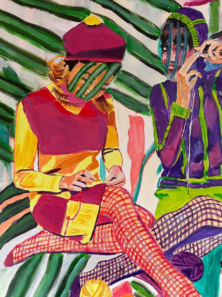 Original Abstract Women Painting by Szabo Eszter