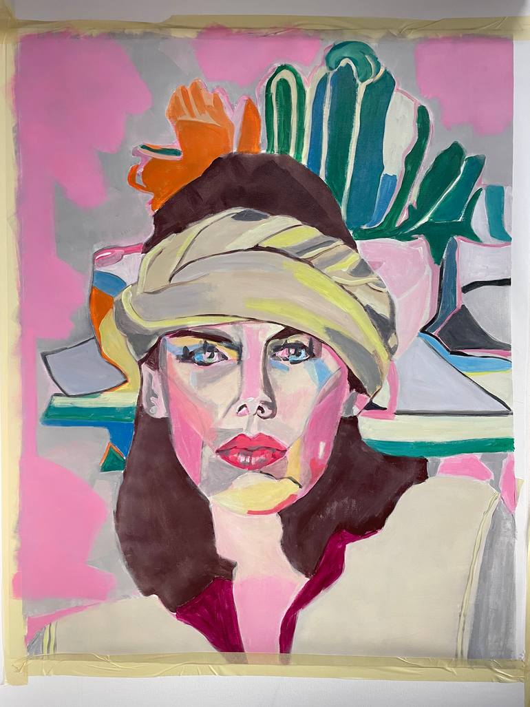 Original Abstract Women Painting by Szabo Eszter