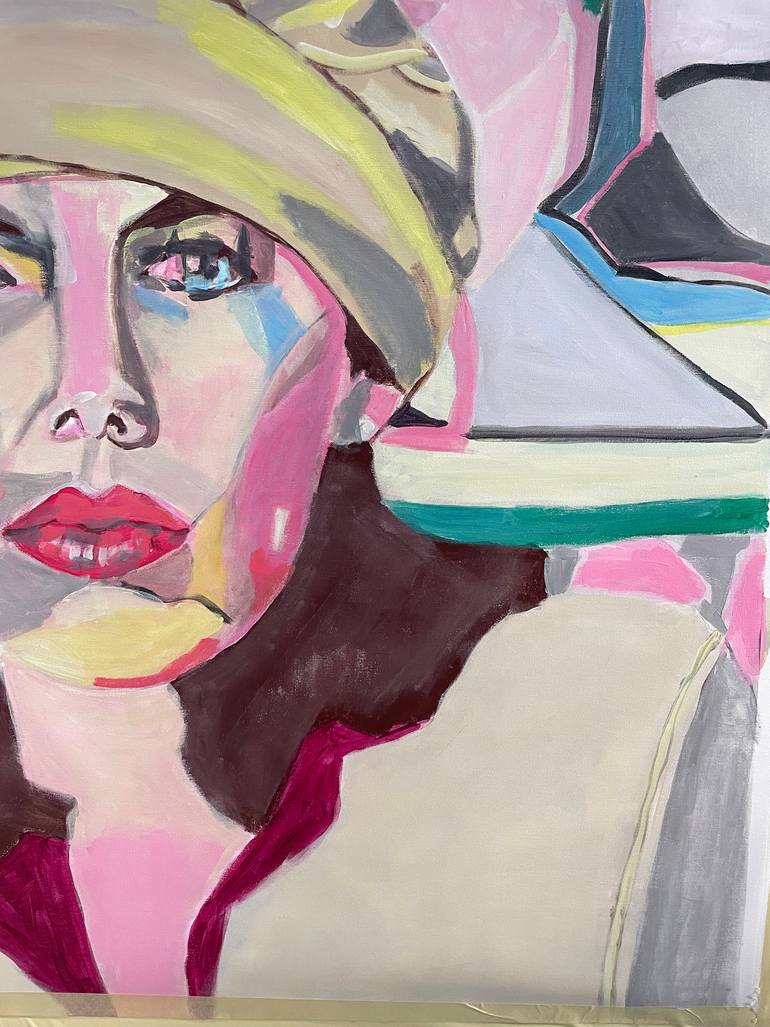 Original Abstract Women Painting by Szabo Eszter