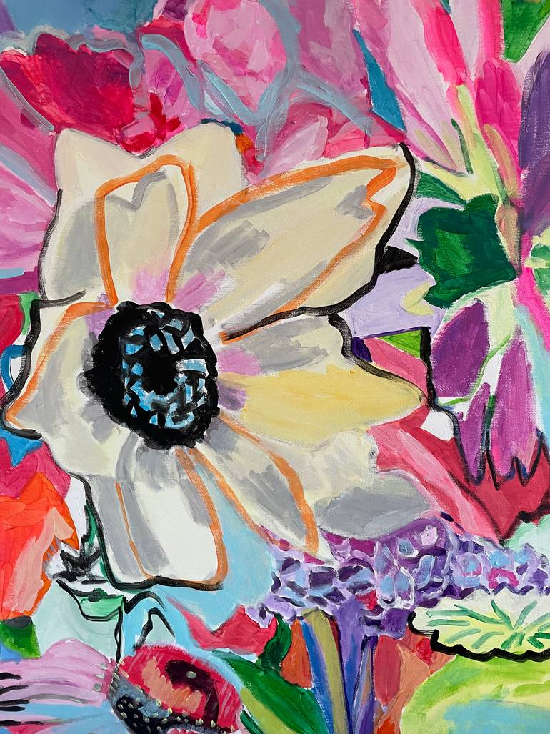 Original Modernism Botanic Painting by Szabo Eszter