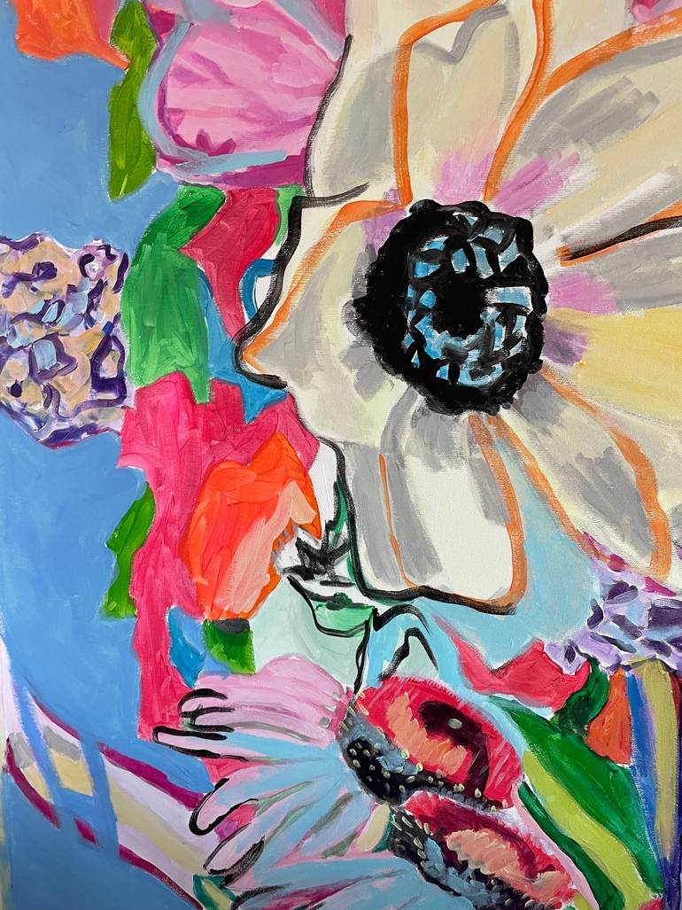 Original Modernism Botanic Painting by Szabo Eszter