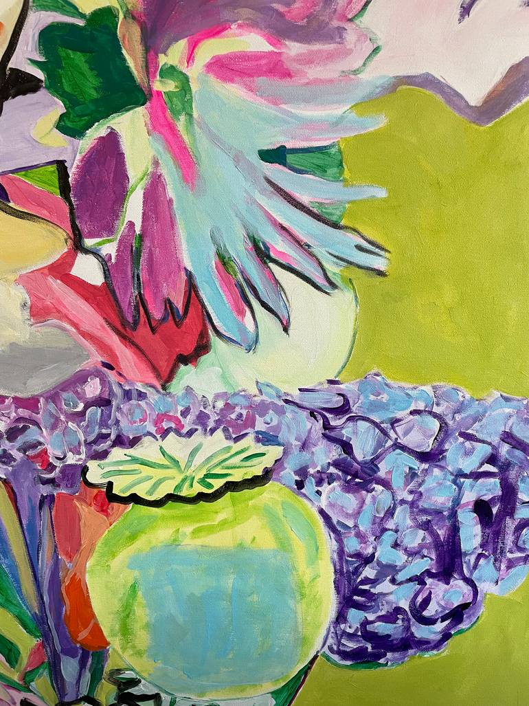 Original Modernism Botanic Painting by Szabo Eszter