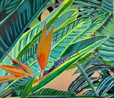 Original Modernism Garden Paintings by Szabo Eszter