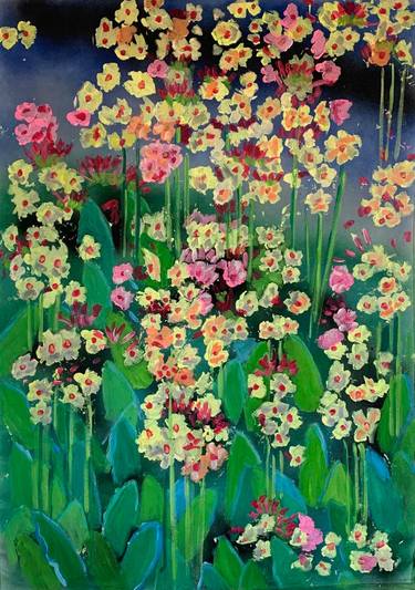 Original Abstract Expressionism Garden Paintings by Szabo Eszter