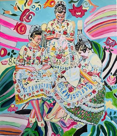 Original Pop Art Women Painting by Szabo Eszter