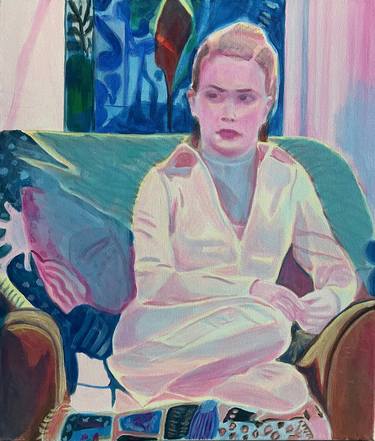 Original Expressionism Women Painting by Szabo Eszter