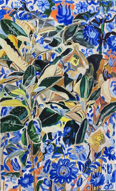 Original Folk Garden Paintings by Szabo Eszter