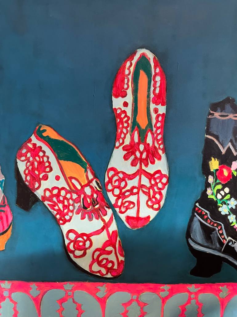 Original Folk Fashion Painting by Szabo Eszter