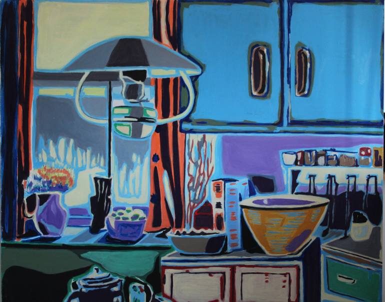 Original Kitchen Painting by Szabo Eszter