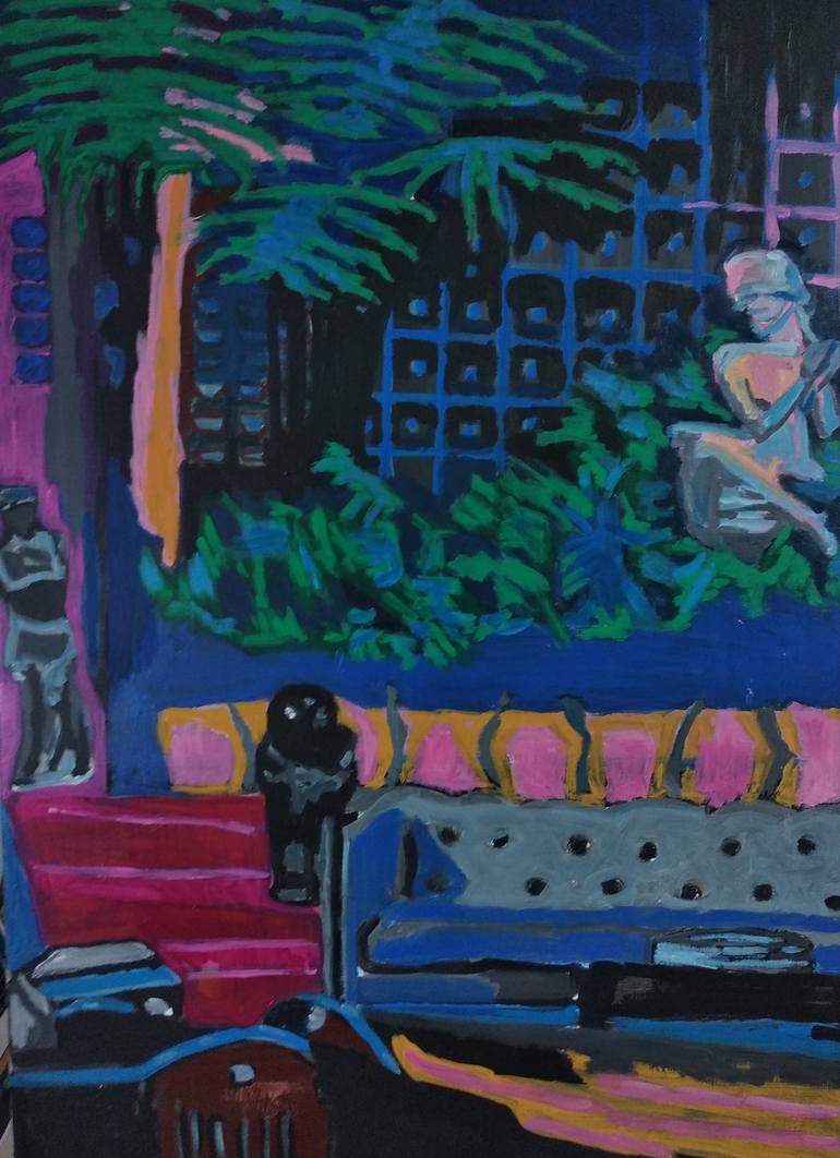 Sculptures in the room Painting by Szabo Eszter | Saatchi Art