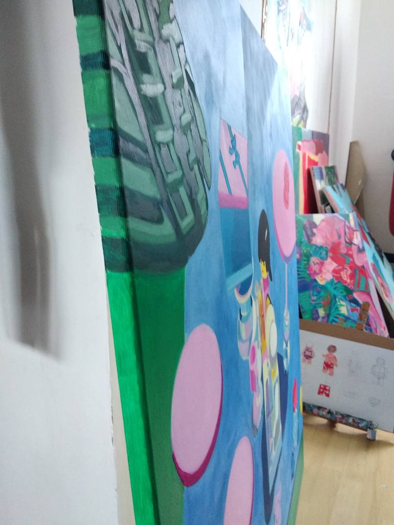 Original Pop Art Love Painting by Szabo Eszter