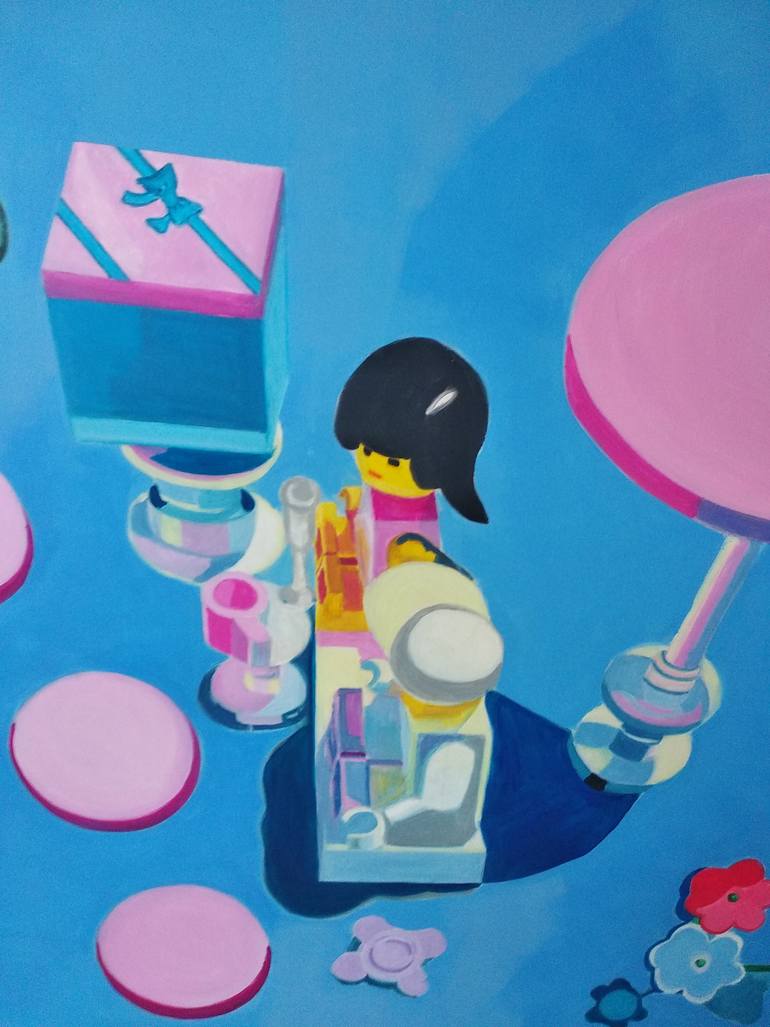 Original Pop Art Love Painting by Szabo Eszter