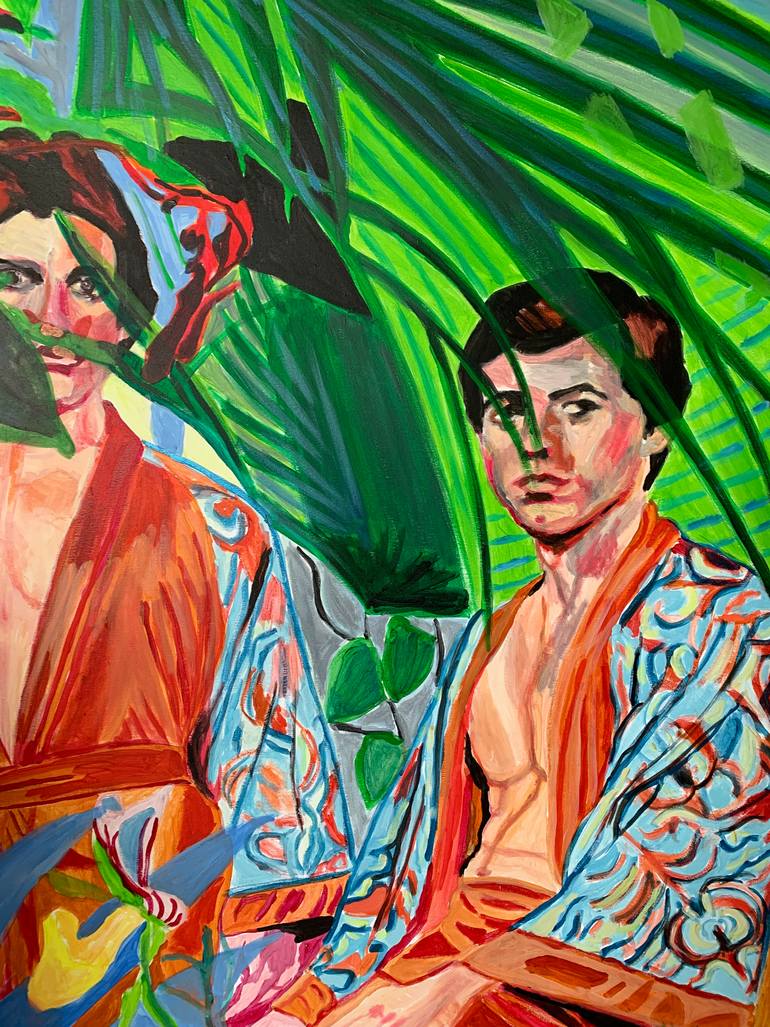 Original Figurative Men Painting by Szabo Eszter