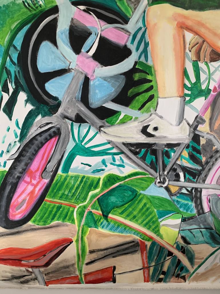 Original Bicycle Painting by Szabo Eszter