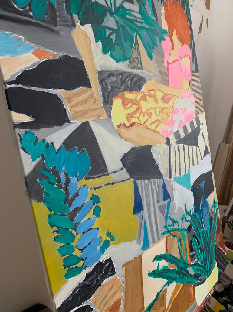 Original Abstract Women Painting by Szabo Eszter