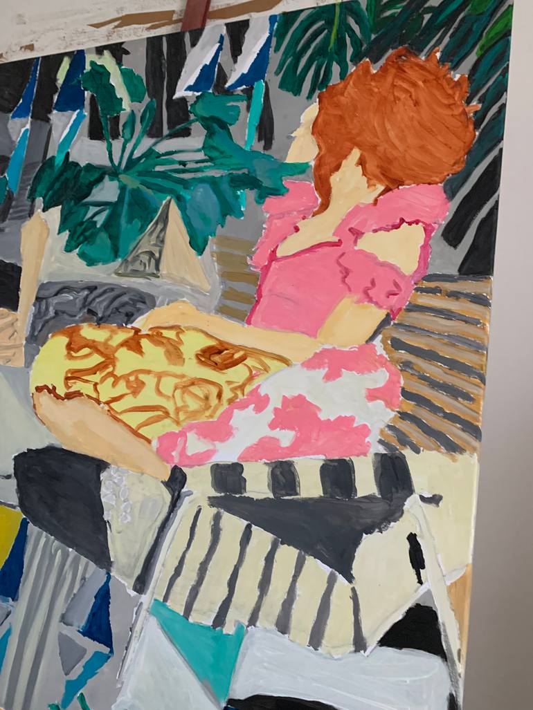 Original Abstract Women Painting by Szabo Eszter