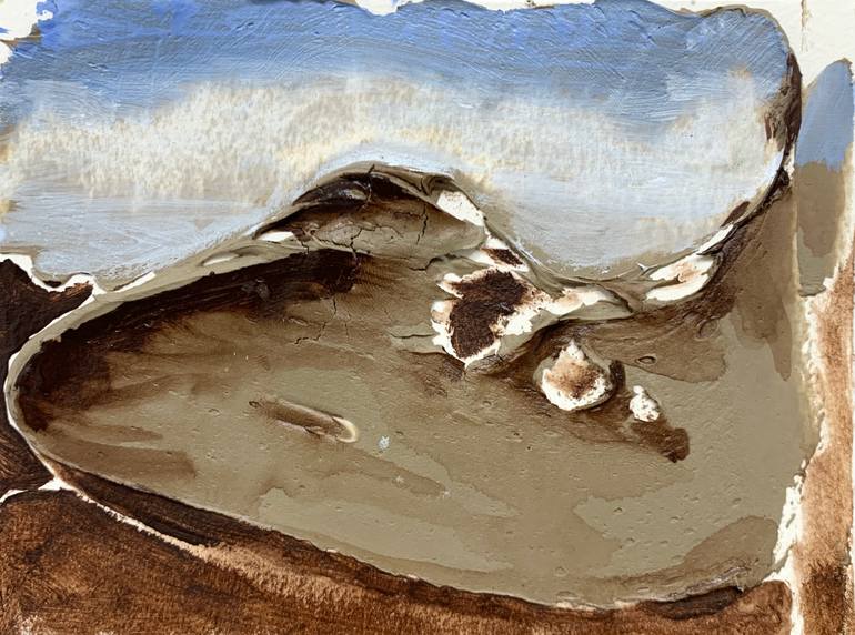 Landscape 010 – Abstract Rocky Mountain Painting Original Painting by bartosz beda